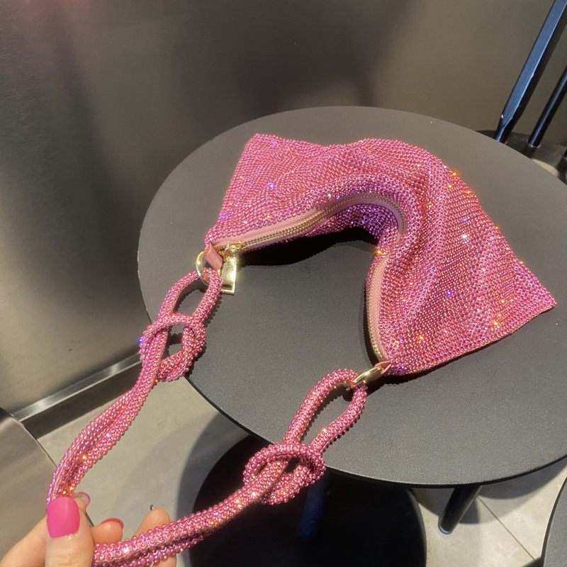 Dakota Handväska För Kvinnor Med Lyxiga Strass - Rosa