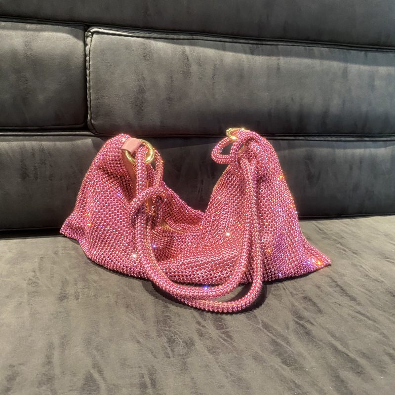 Dakota Handväska För Kvinnor Med Lyxiga Strass - Rosa