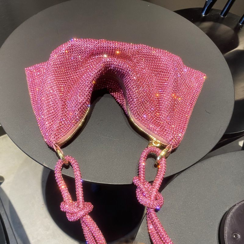 Dakota Handväska För Kvinnor Med Lyxiga Strass - Rosa