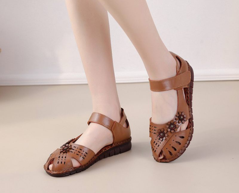 Dalena Platt Sandal För Kvinnor - Beige