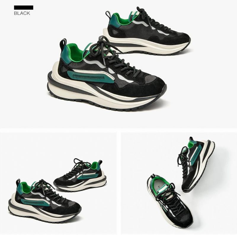 Dali Sneaker I Läder Med Snörning För Kvinnor - Balck