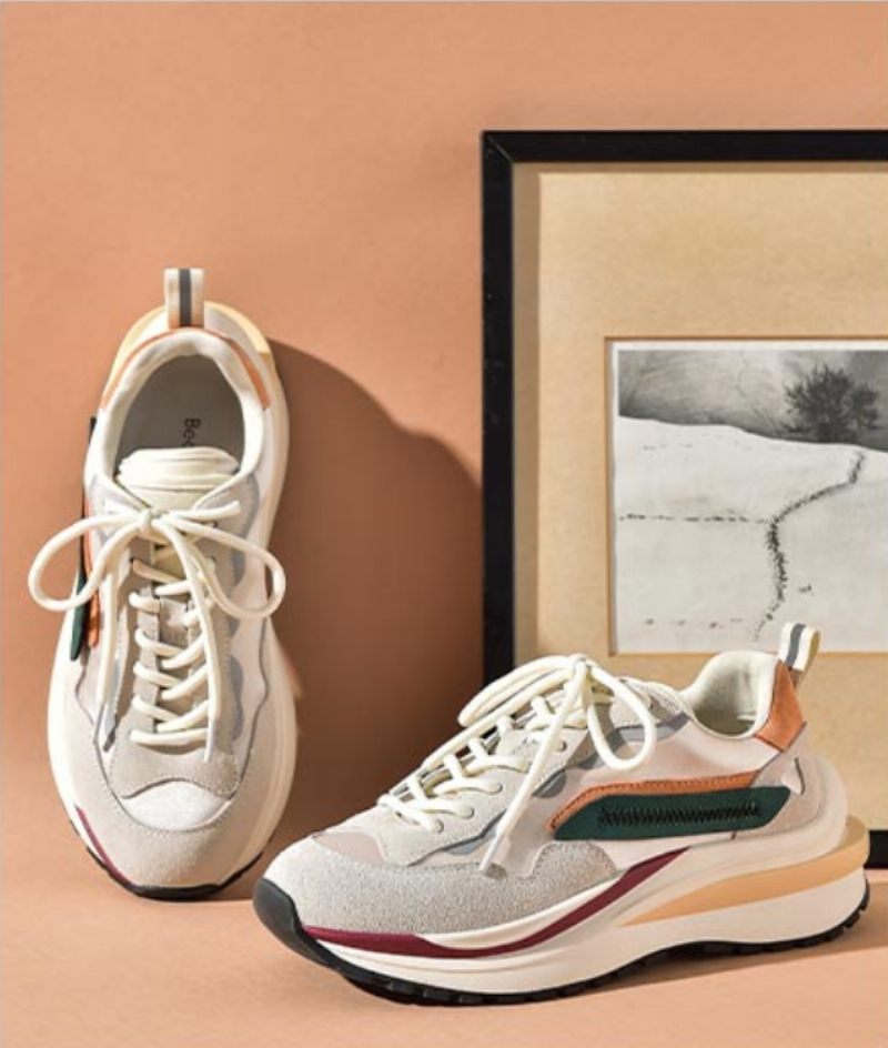 Dali Sneaker I Läder Med Snörning För Kvinnor - Balck