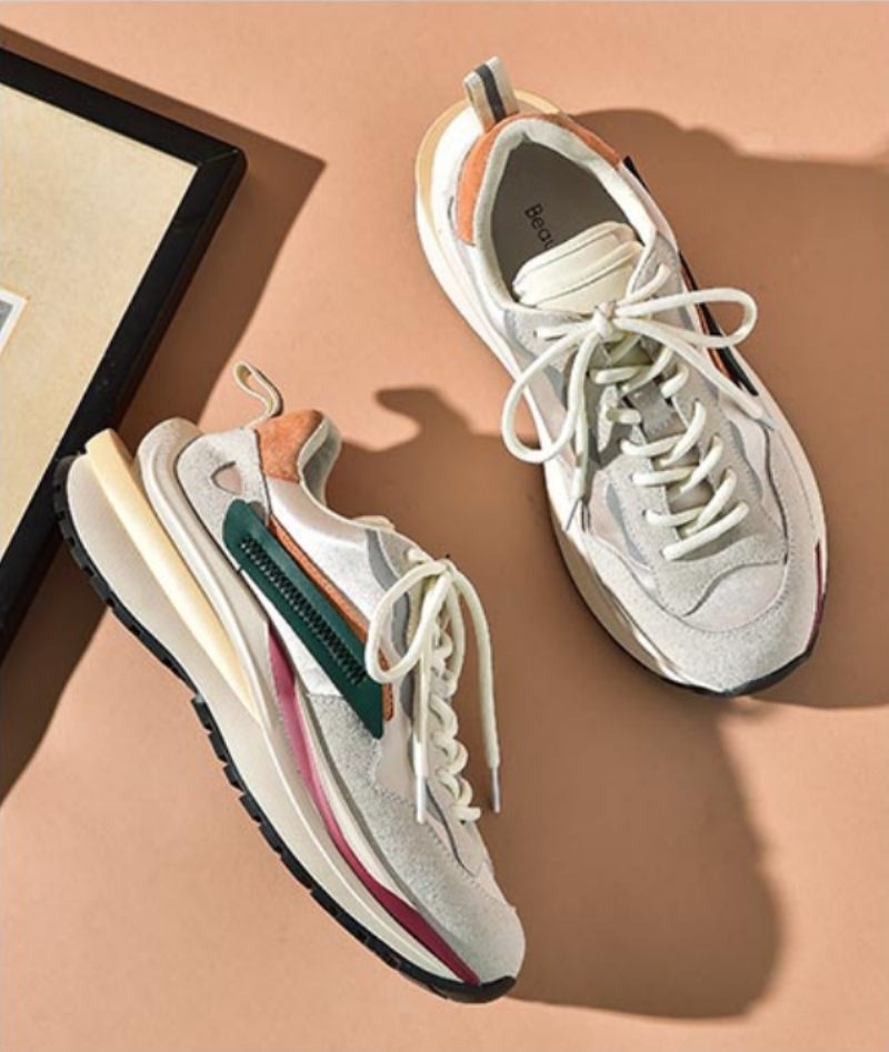 Dali Sneaker I Läder Med Snörning För Kvinnor - Balck