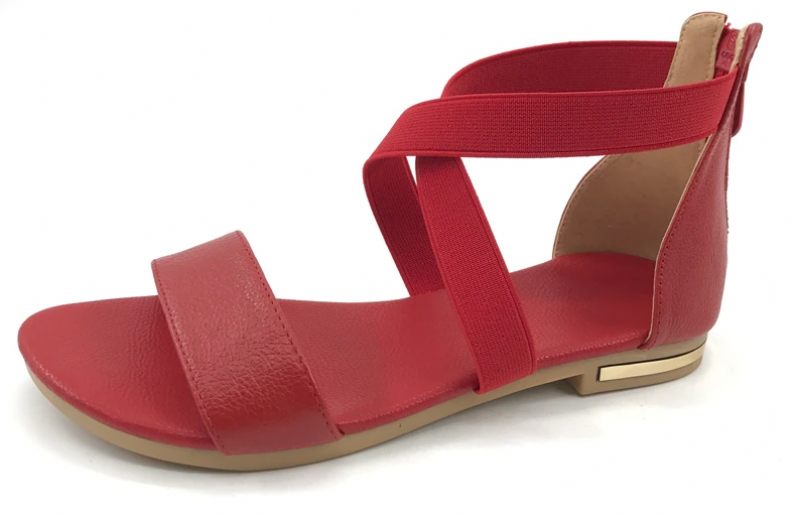 Dalia Lädersandal För Kvinnor - Röd
