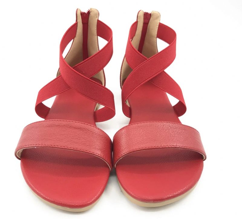 Dalia Lädersandal För Kvinnor - Röd