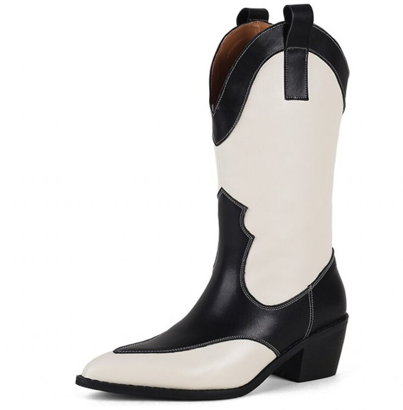 Dallas Western Läderstövlar - White Velvet