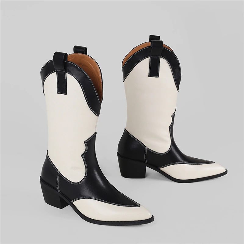 Dallas Western Läderstövlar - White Velvet