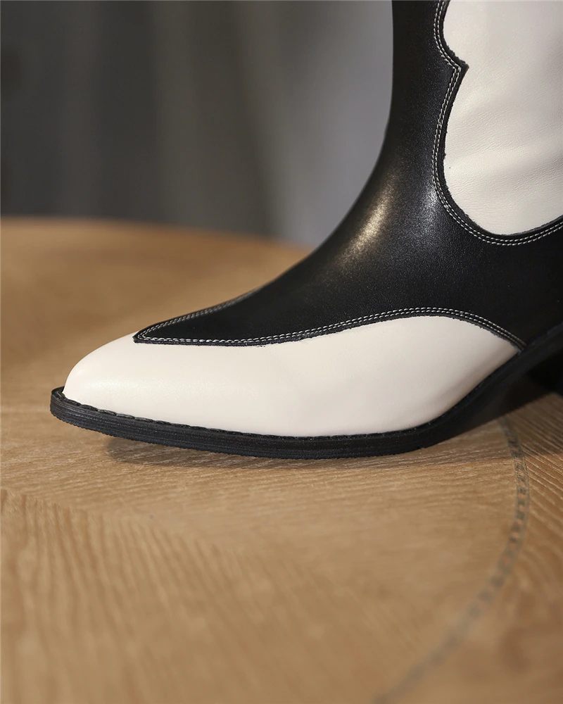 Dallas Western Läderstövlar - White Velvet
