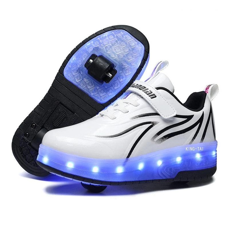 Dany Unisex Rolling Sneaker För Barn - Vit