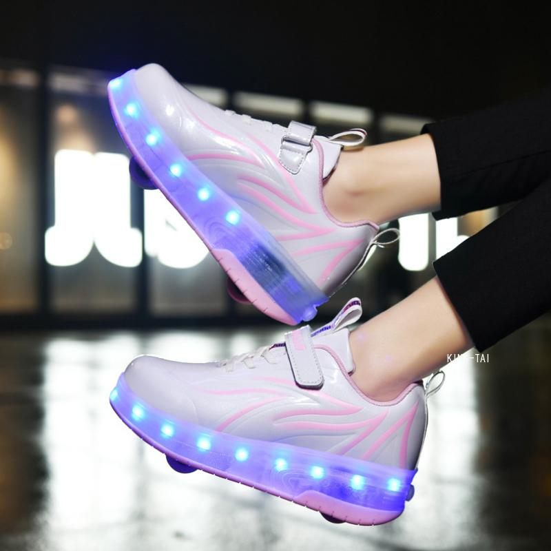 Dany Unisex Rolling Sneaker För Barn - Vit