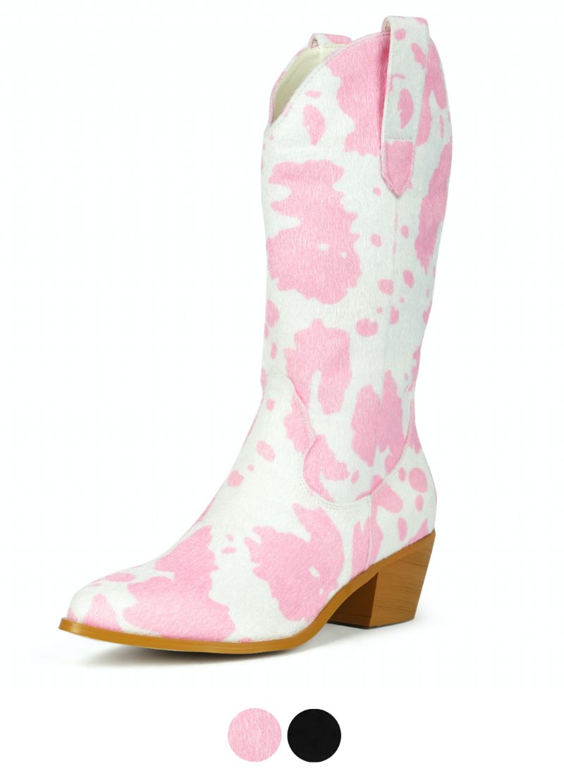 Darana Slip-on Mid Calf Westernstövlar För Kvinnor