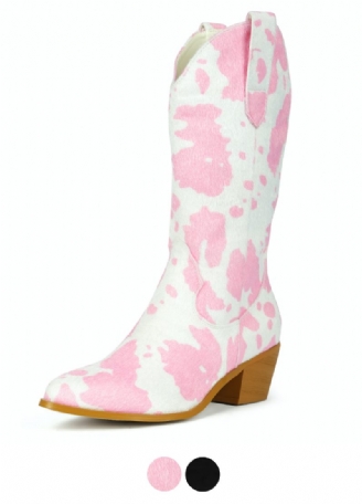Darana Slip-on Mid Calf Westernstövlar För Kvinnor