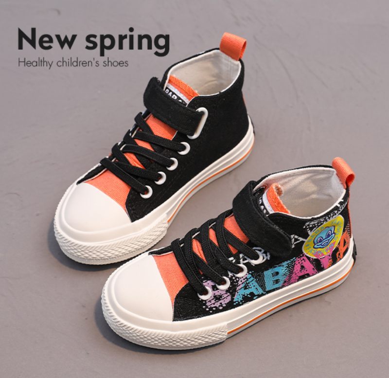 Darlin Höga Sneakers För Flickor - Svart