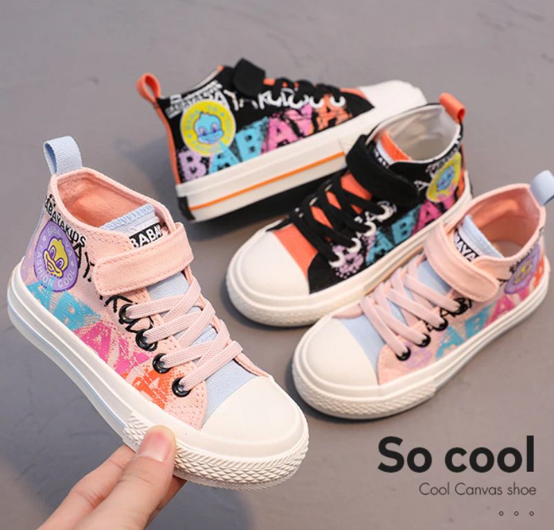 Darlin Höga Sneakers För Flickor - Svart