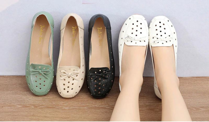 Delfina Dam Loafer Svarta Skor - Grön Hollow