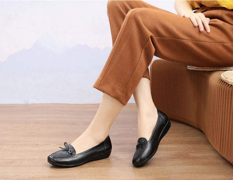 Delfina Dam Loafer Svarta Skor - Grön Hollow