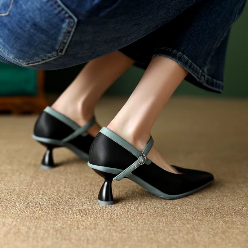Delia Klänning Pumps I Läder För Kvinnor - Aprikos