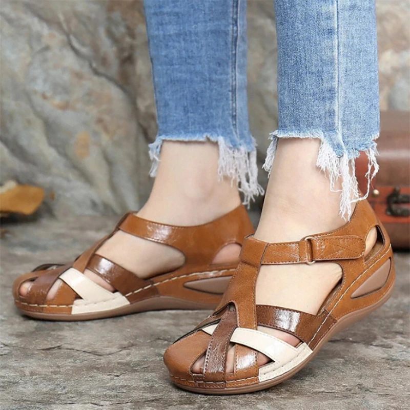 Delia Sandal Med Nära Tå För Kvinnor - Grön