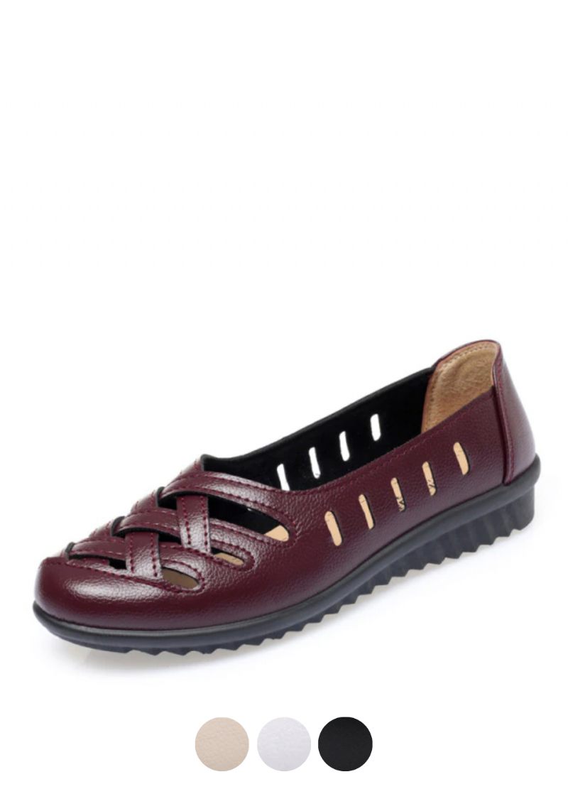 Delu Kvinnors Bekväma Loaferskor I Läder
