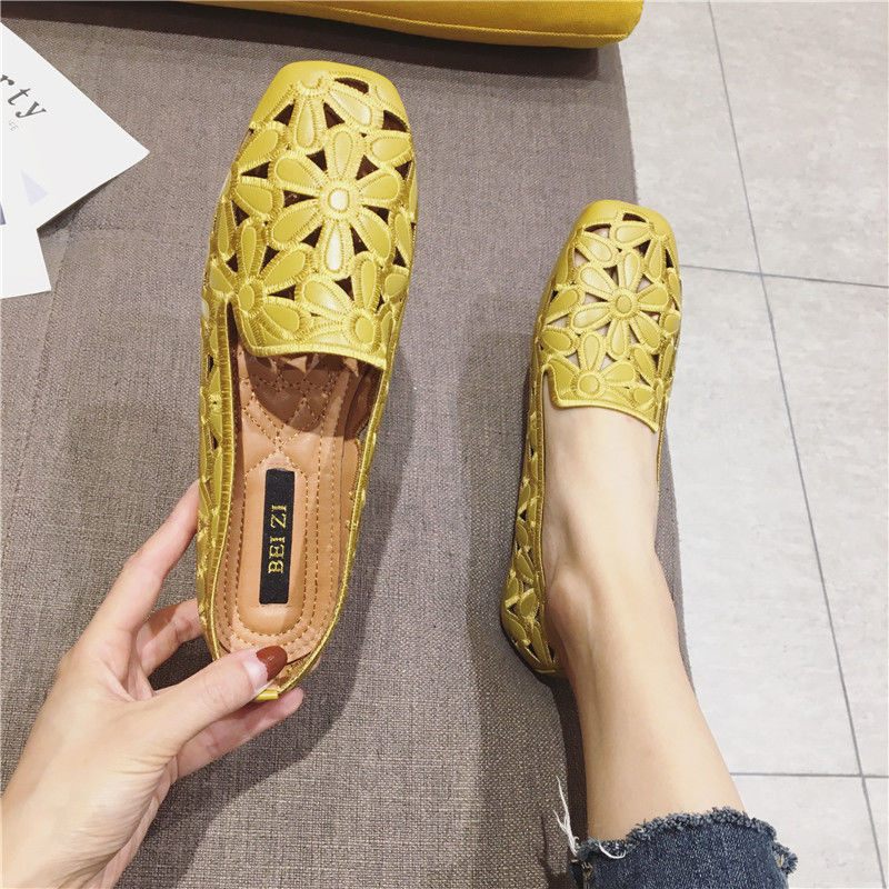 Delu Loafer Skor I Läder För Kvinnor - Beige Hollow