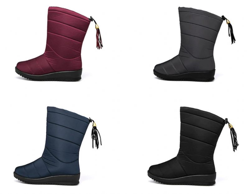Devany Boots Mid Calf - Vinröd