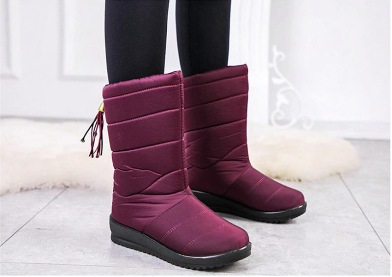 Devany Boots Mid Calf - Vinröd