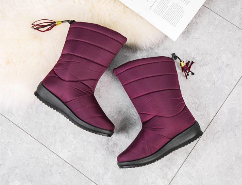 Devany Boots Mid Calf - Vinröd