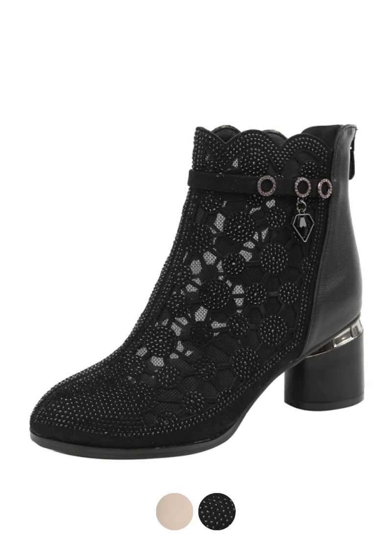 Dianne Mesh Rhinestones Modestövlar För Kvinnor