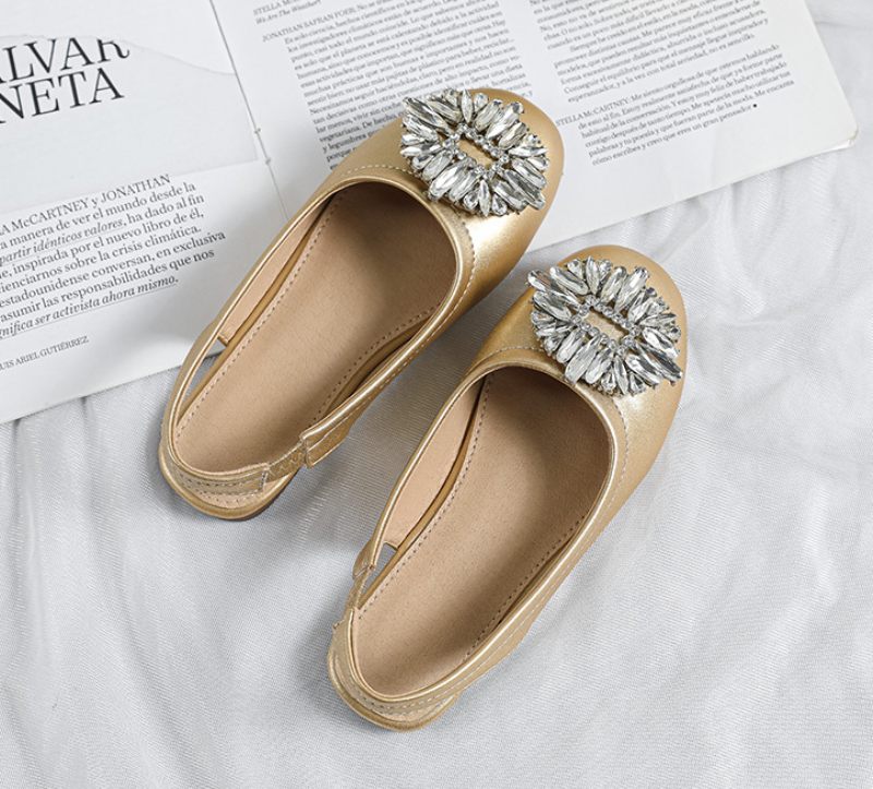 Dinah Platta Flickskor - Beige