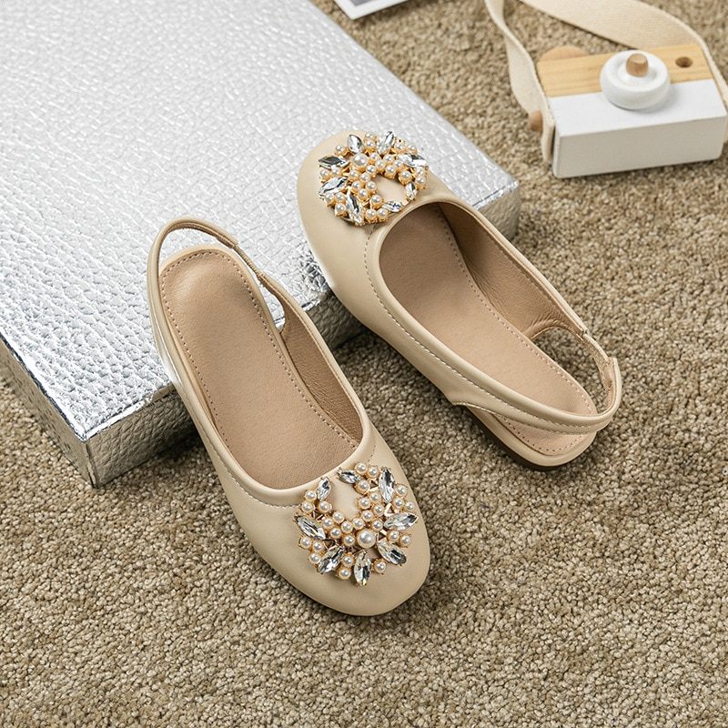 Dinah Platta Flickskor - Beige