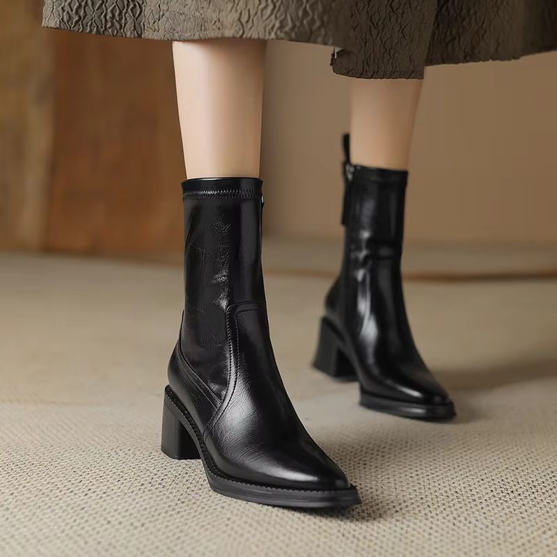 Doly Kvinnors Höst Mid Calf Boots - Svart