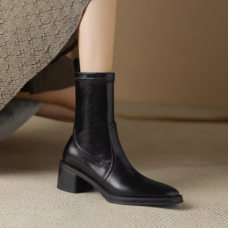 Doly Kvinnors Höst Mid Calf Boots - Svart