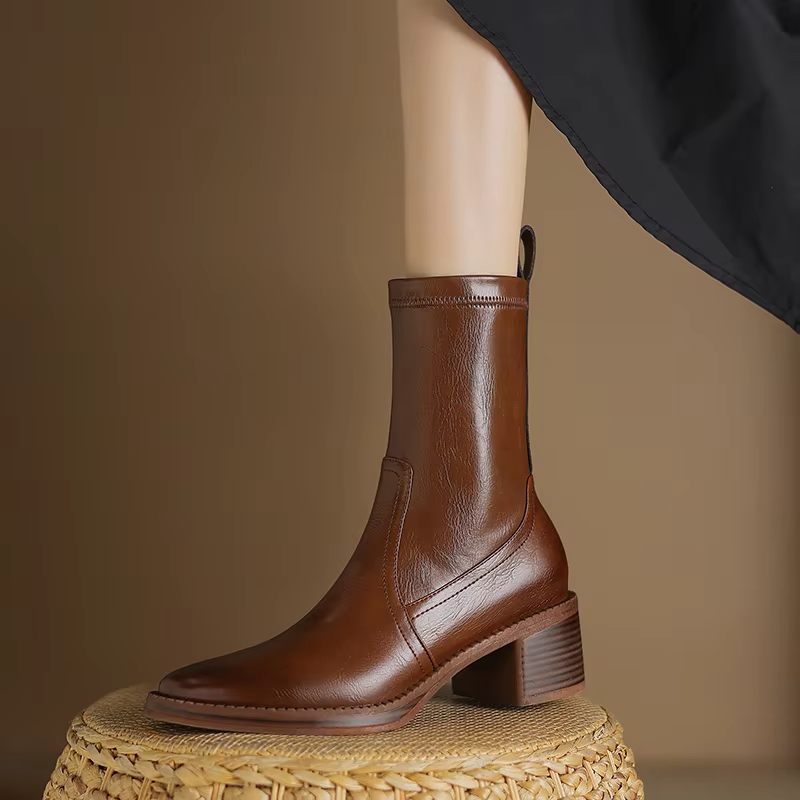 Doly Kvinnors Höst Mid Calf Boots - Svart