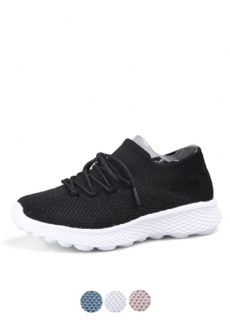 Dominga Sneaker Dam Andas Snörning Sport Flat Svarta Skor