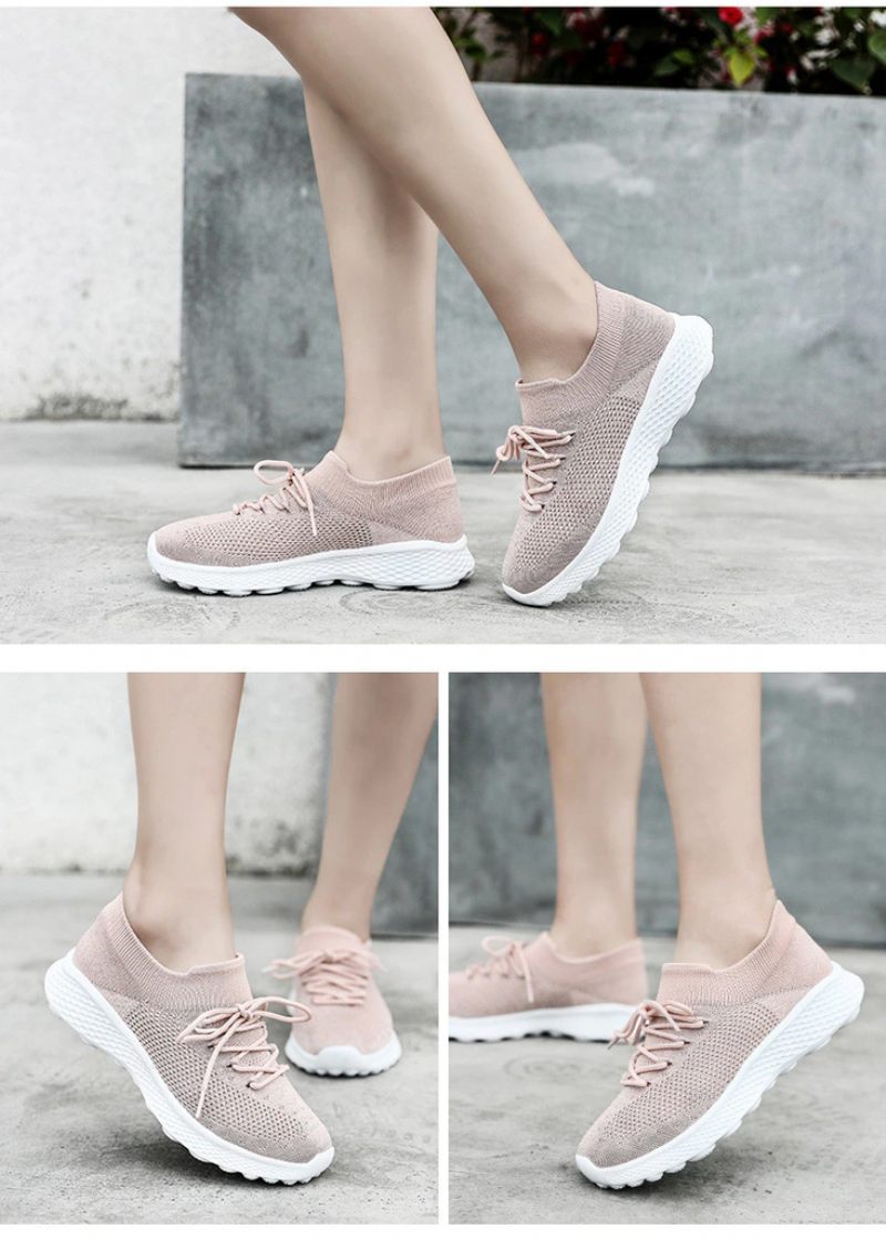 Dominga Sneaker Dam Andas Snörning Sport Flat Svarta Skor - Svart