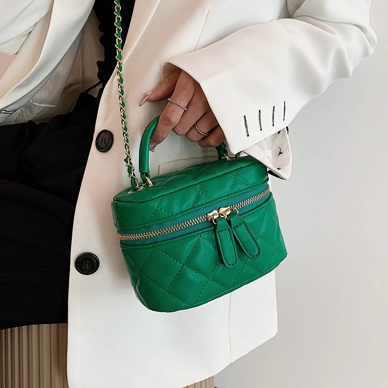Dory Crossbody Handväska I Miniläder För Kvinnor - Grön