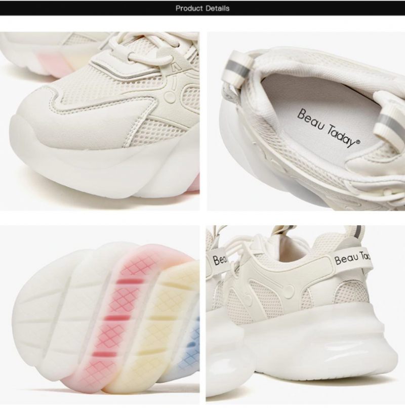 Drömmande Flerfärgade Sneakers För Kvinnor - Beige