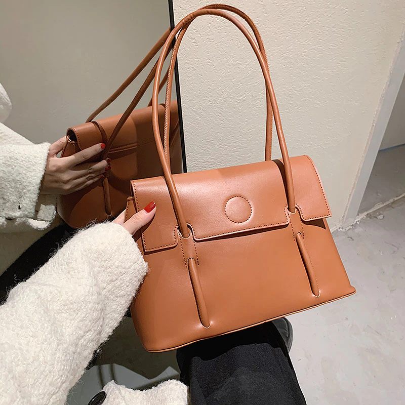 Duff Luxury Designer Small Tote Handväska För Kvinnor - Svart