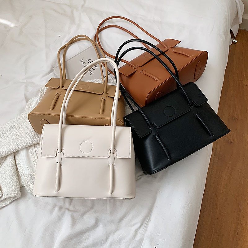 Duff Luxury Designer Small Tote Handväska För Kvinnor - Svart