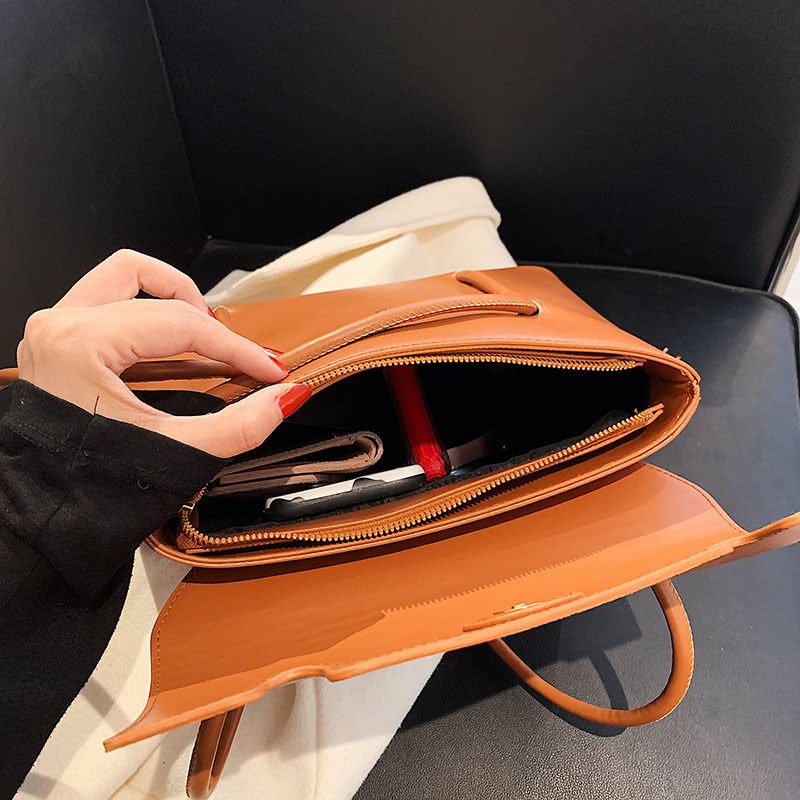 Duff Luxury Designer Small Tote Handväska För Kvinnor - Svart