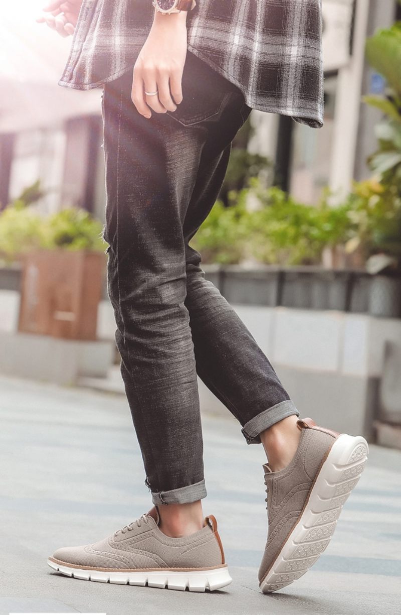 Ed Casual Sneakers För Män - Beige