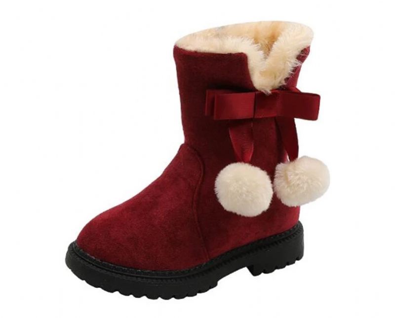 Eglee Fashion Boot För Flickor - Röd Päls