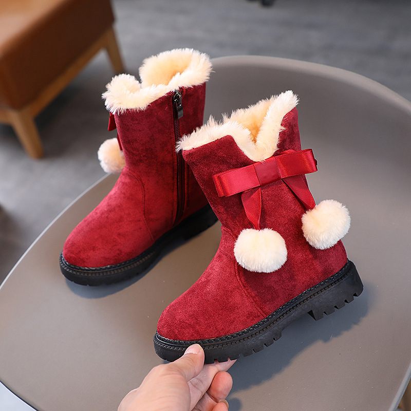 Eglee Fashion Boot För Flickor - Röd Päls