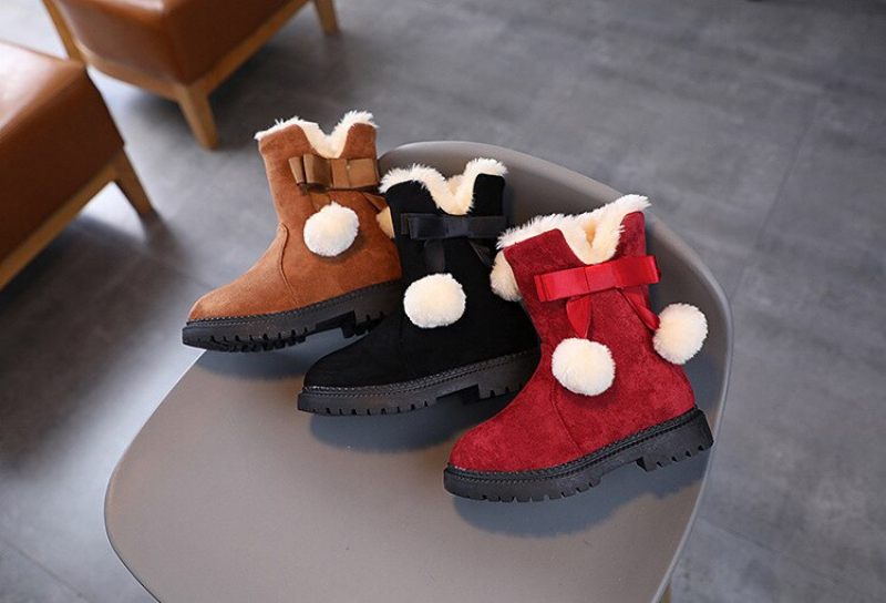 Eglee Fashion Boot För Flickor - Röd Päls