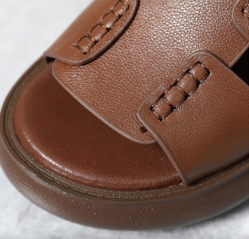 Eglis Sandal Med Kilar För Kvinnor - Brun