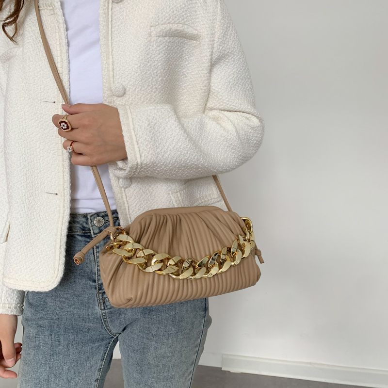 Eimy Crossbody-handväska Med Tjock Kedja För Kvinnor - Stor Grön