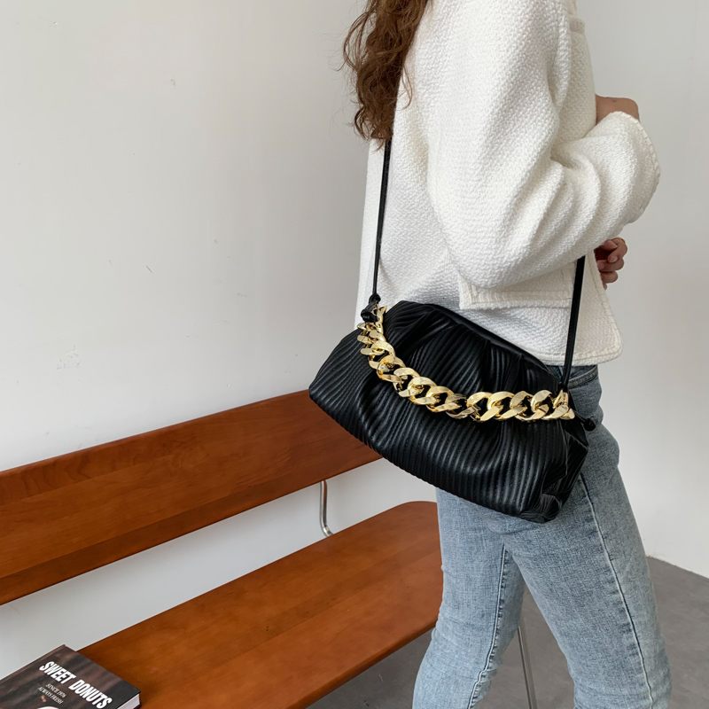 Eimy Crossbody-handväska Med Tjock Kedja För Kvinnor - Stor Grön