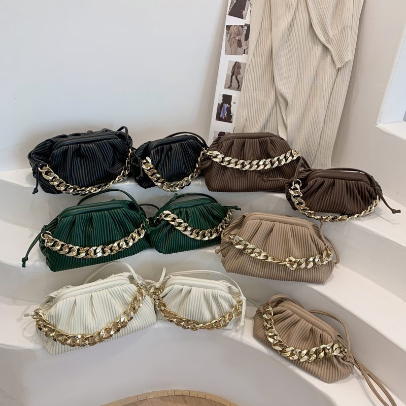 Eimy Crossbody-handväska Med Tjock Kedja För Kvinnor - Stor Grön