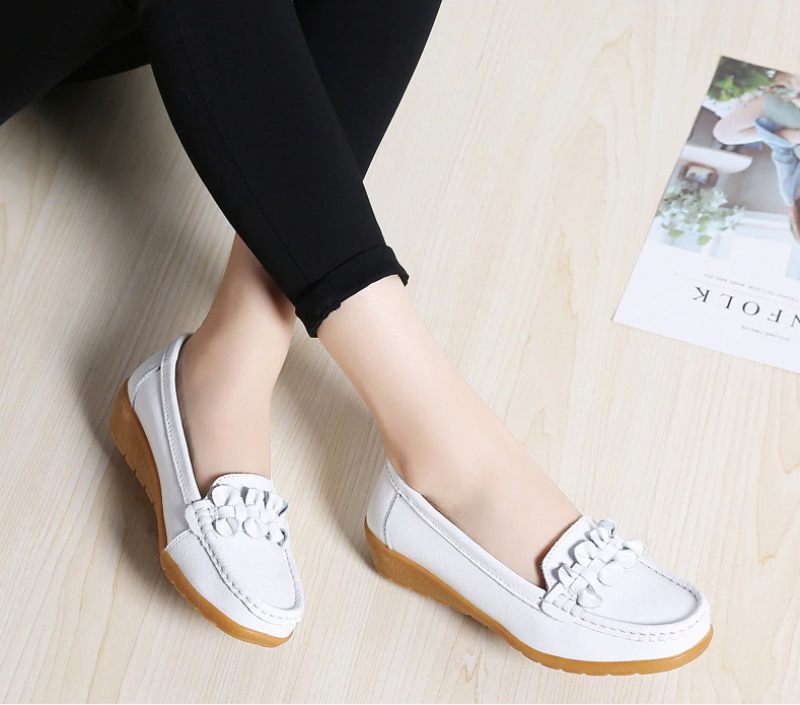 Elauris Dam Loafer Svarta Skor - Gul