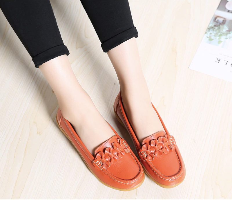 Elauris Dam Loafer Svarta Skor - Gul